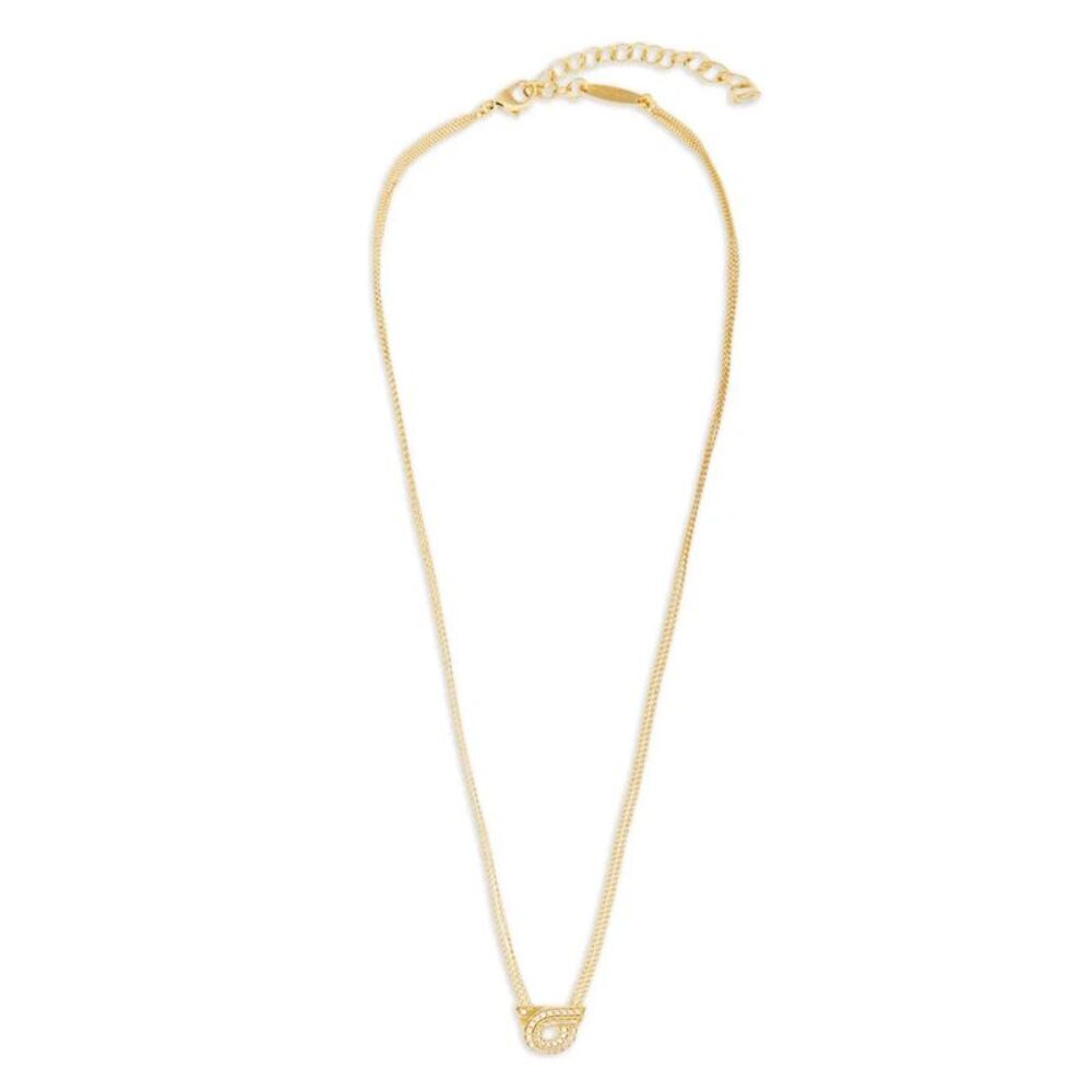 Double Chain Gancini Necklace With Crystals Women